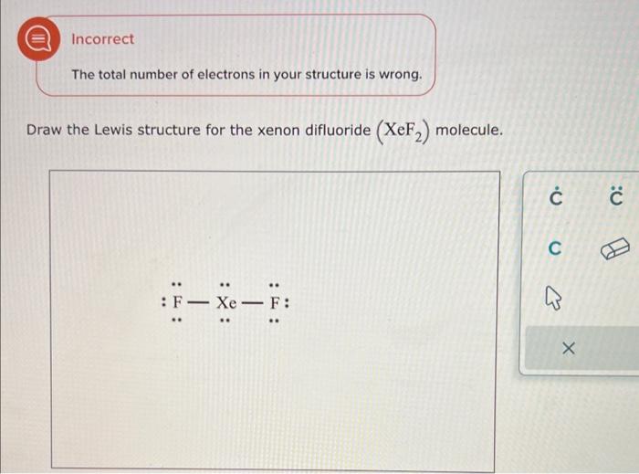 Solved Draw the Lewis structure for the xenon difluoride