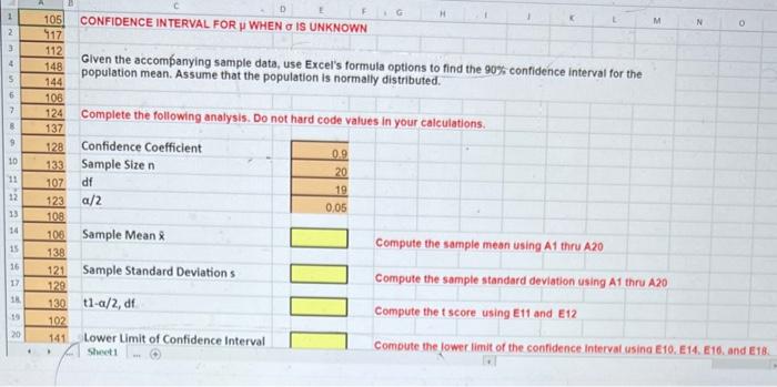 Solved 2 - Given the accompanying sample data, use Excel's | Chegg.com