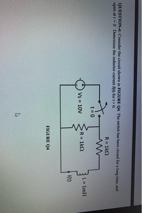 Solved QUESTION 4: Consider the circuit shown in FIGURE Q4. | Chegg.com