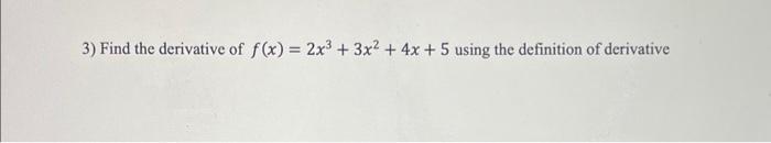 derivative of x 3 4x 2