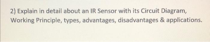 IR Sensor : Circuit Diagram, Types Working with Applications