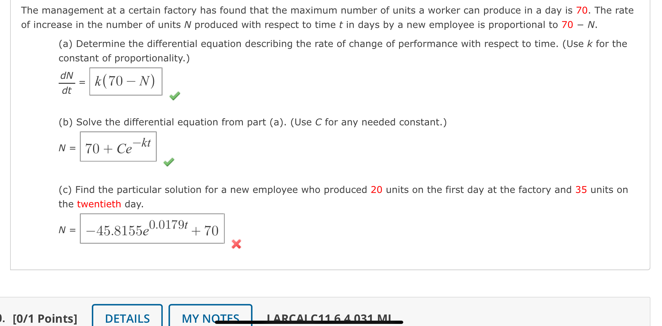 Solved The management at a certain factory has found that | Chegg.com