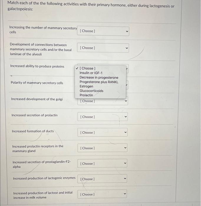 Solved Match each of the the following activities with their | Chegg.com