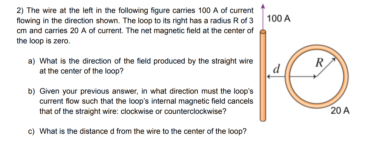 Solved The wire at the left in the following figure carries | Chegg.com