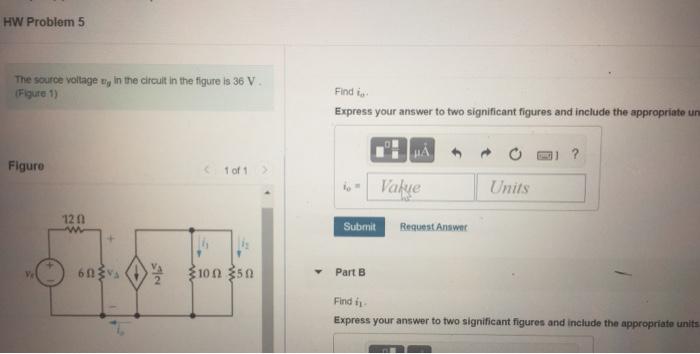Solved HW Problem 5 The source voltage in the circuit in the | Chegg.com