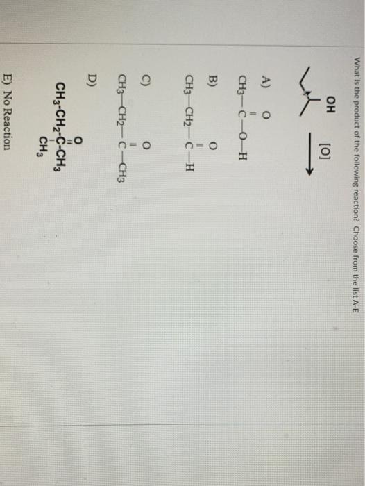 What Is The Product Of The Following Reaction Choose Chegg Com