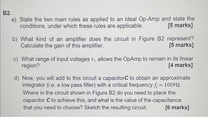 Solved B2. A) State The Two Main Rules As Applied To An | Chegg.com