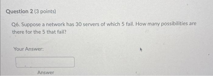 Solved Question 1 (3 points) Q3. A project manager must | Chegg.com