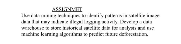 ASSIGNMET Use data mining techniques to identify | Chegg.com