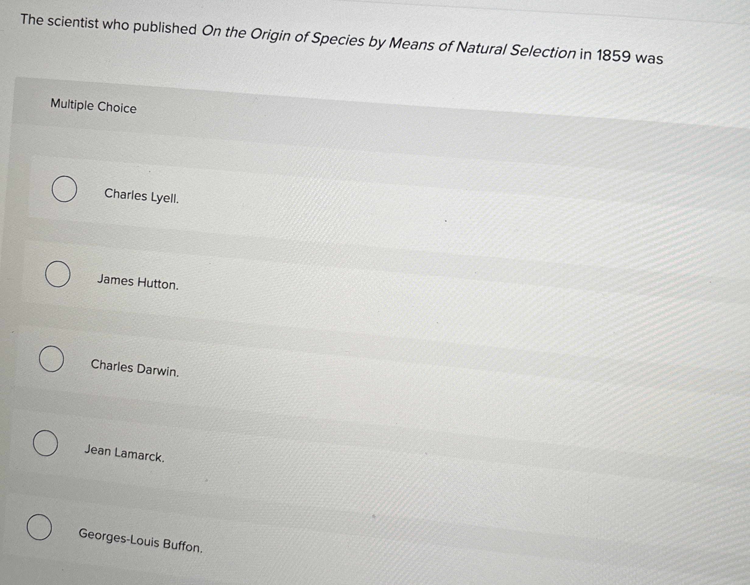 Solved The scientist who published On the Origin of Species | Chegg.com