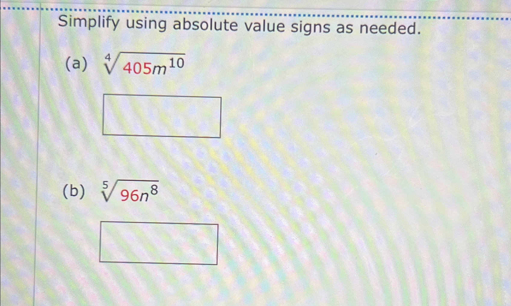Solved Simplify using absolute value signs as | Chegg.com