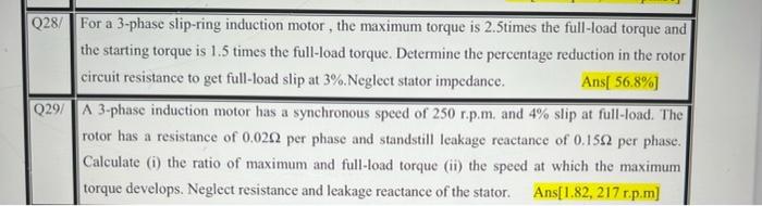 What is the difference between maximum torque and full load torque