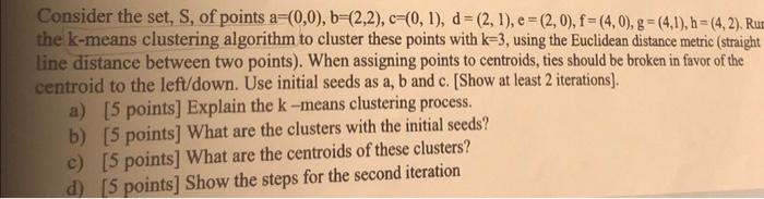 Solved Consider the set, S, of points a | Chegg.com