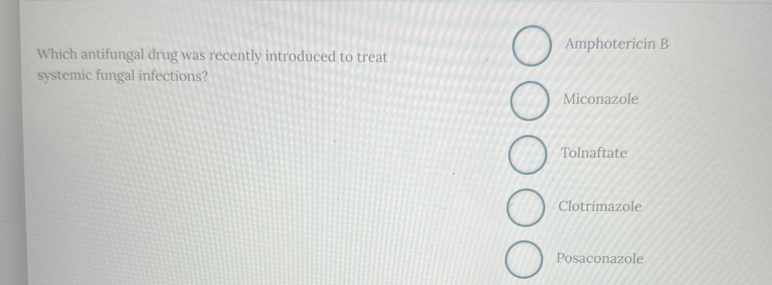 Solved Which antifungal drug was recently introduced to