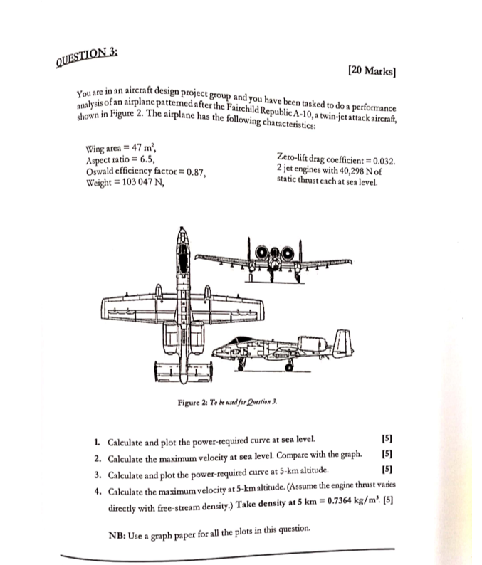Solved QUESTION 3; [20 Marks) You are in an aircraft design | Chegg.com