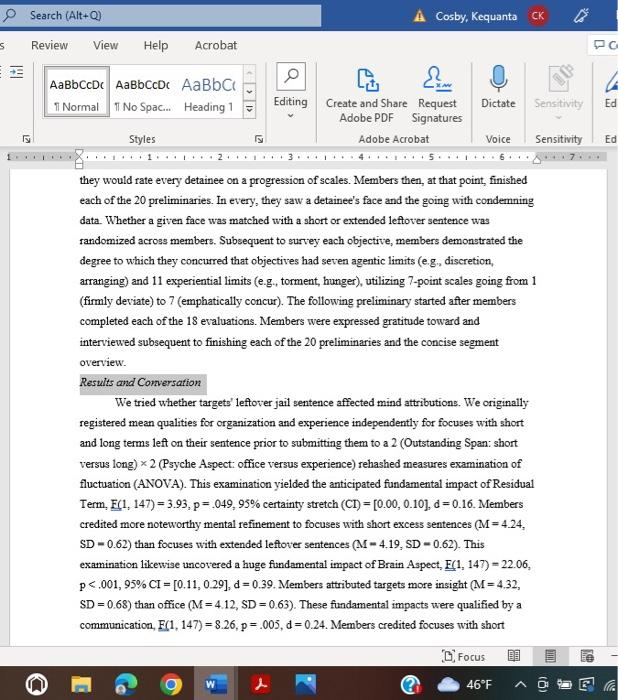 Solved Research Methodology Topic: The Dehumanization and | Chegg.com