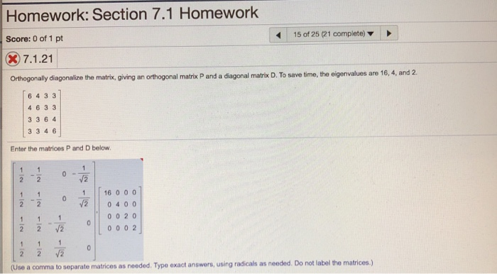 Solved First pic is how the answer how the answer should | Chegg.com