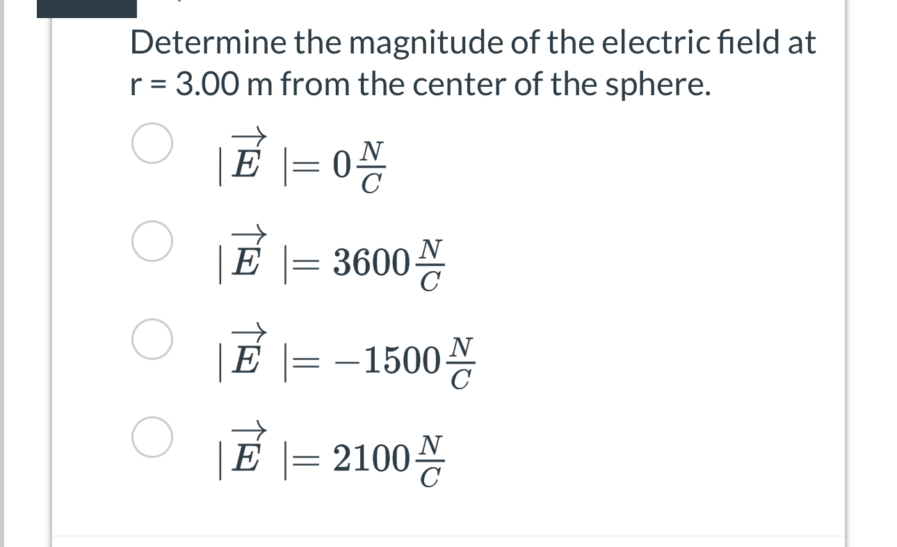 Determine the magnitude of the electric field at | Chegg.com
