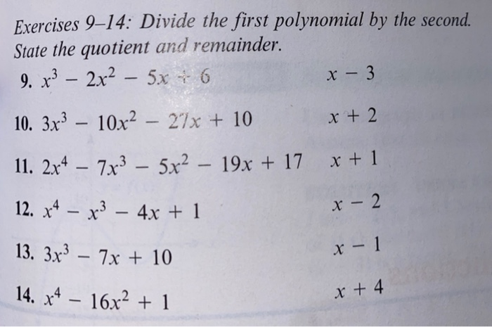 Solved Exercises 15 22 Divide Check Your Answer X 3x Chegg Com Solved Exercises 15 22 Divide Check Your Answer X 3x Chegg Com