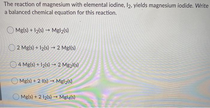 Magnesium iodine deals