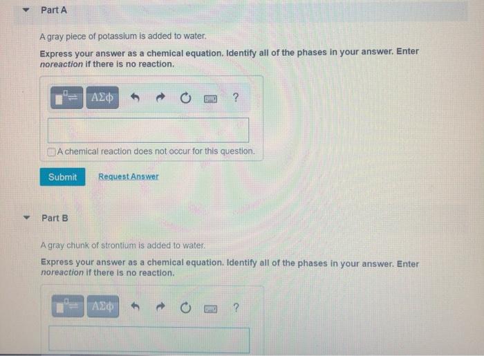 Solved Write a balanced equation for each of the following | Chegg.com