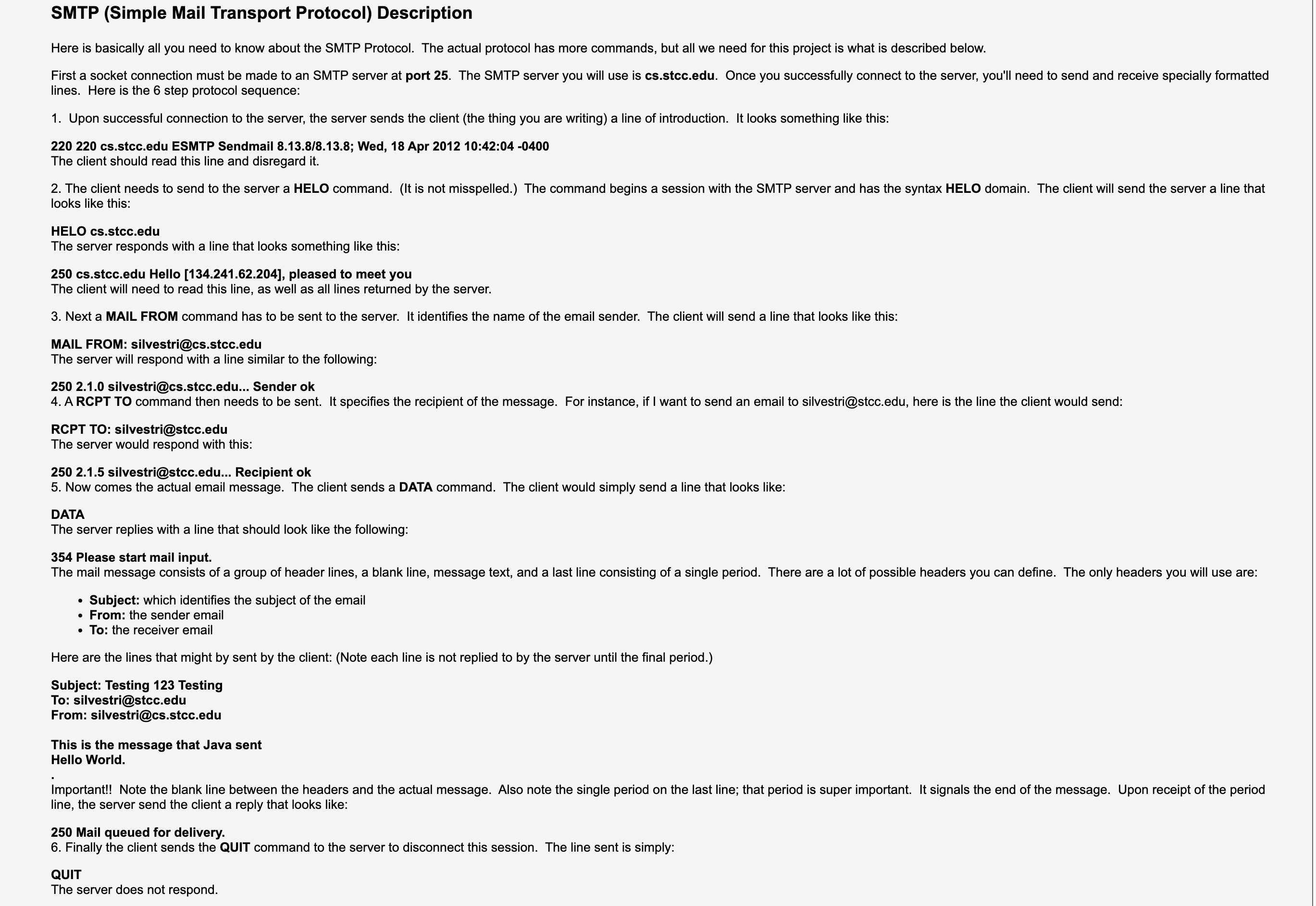 Solved I'm building a mail app in Java that will be | Chegg.com