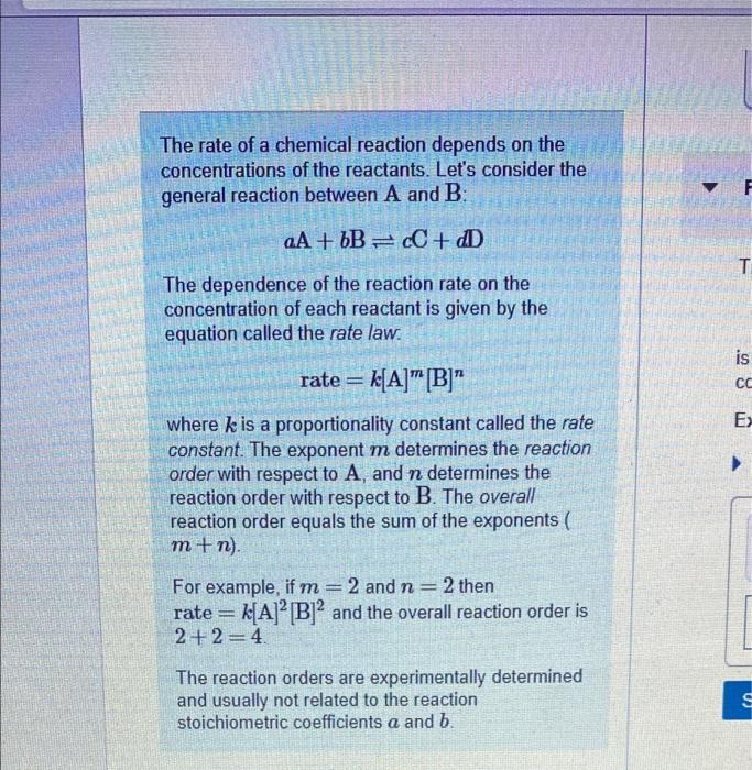 Solved The rate of a chemical reaction depends on the | Chegg.com