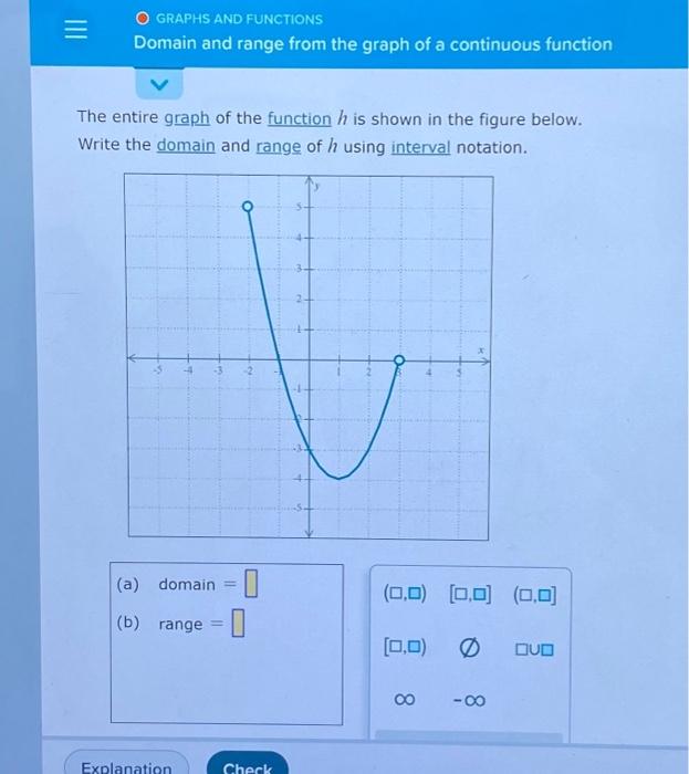 Solved The entire graph of the function h is shown in the | Chegg.com