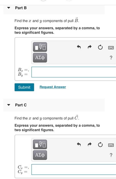 Solved Three Horizontal Ropes Are Attached To A Boulder A Chegg Com