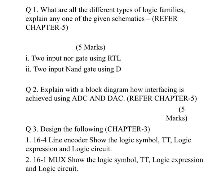 Solved Q 1. What are all the different types of logic | Chegg.com