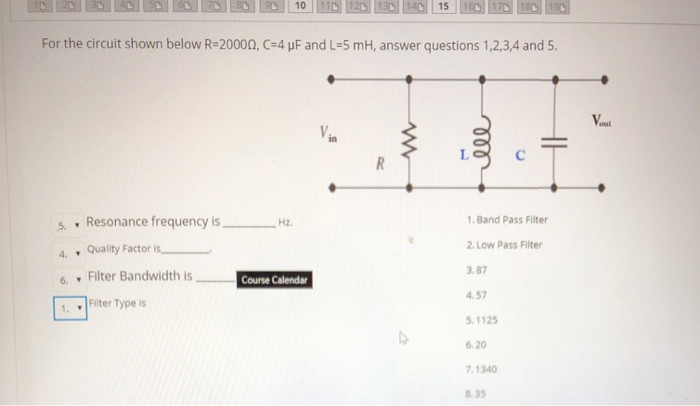 Solved 14 15 160 170 100 190 For the circuit shown below | Chegg.com