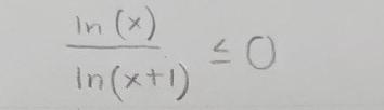 Solved ln(x)ln(x+1)≤0 | Chegg.com