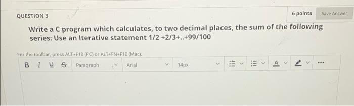 Solved Sarve Answer Question 3 6 Points Write A C Program