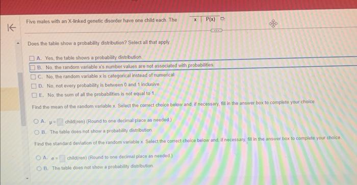 Solved Does the table show a probability distribution? | Chegg.com