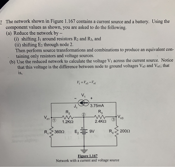 Solved 7 The network shown in Figure 1.167 contains a | Chegg.com