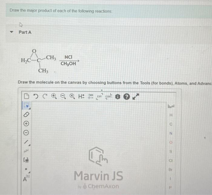 Solved Draw the major product of each of the following | Chegg.com