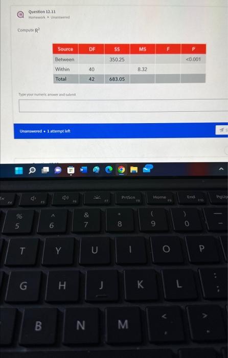 Solved Type vour numenc anser atit wodonit Compute the SS | Chegg.com