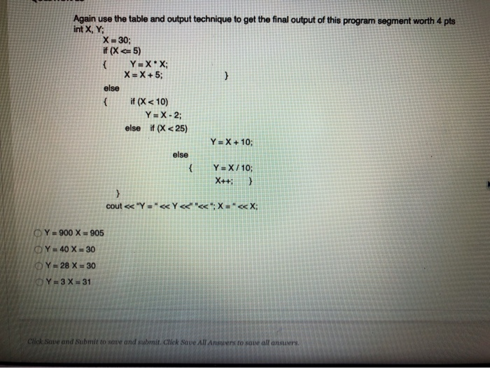Solved { Again use the table and output technique to get the | Chegg.com
