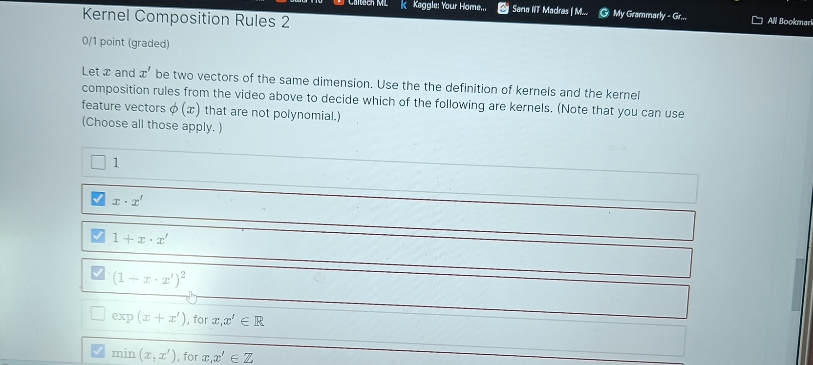 Solved Kernel Composition Rules 2Kaggle: Your Home...Sana | Chegg.com