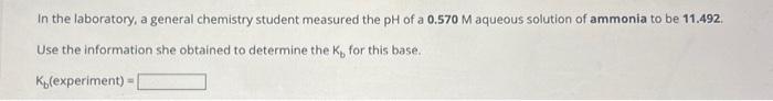 Solved In The Laboratory, A General Chemistry Student | Chegg.com