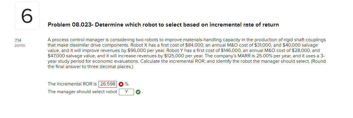 return statement: complete guide - progressive robot... Solved Problem 08.023-Determine which robot to select based | Chegg.com