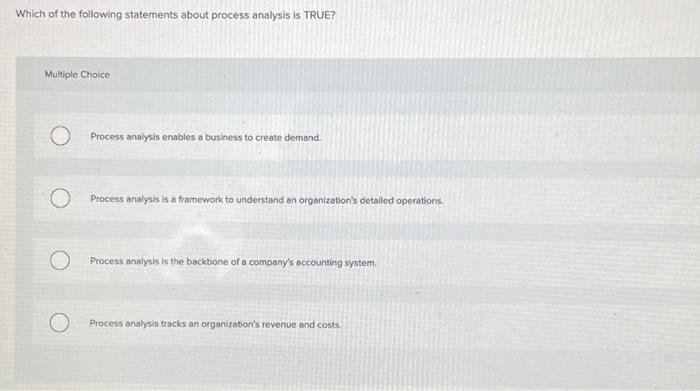 Solved Which of the following statements about process | Chegg.com