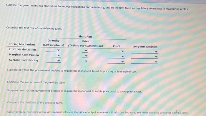 Solved 9 Regulating A Natural Monopoly Consider The Only Chegg