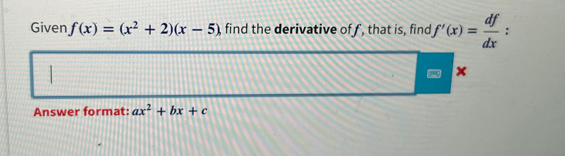 solved-given-f-x-x2-2-x-5-find-the-derivative-of-f-chegg