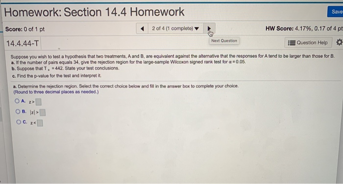 Solved Homework: Section 14.4 Homework Save Score: 0 of 1 pt | Chegg.com