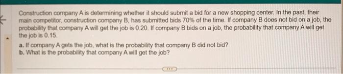 Solved Construction Company A Is Determining Whether It | Chegg.com