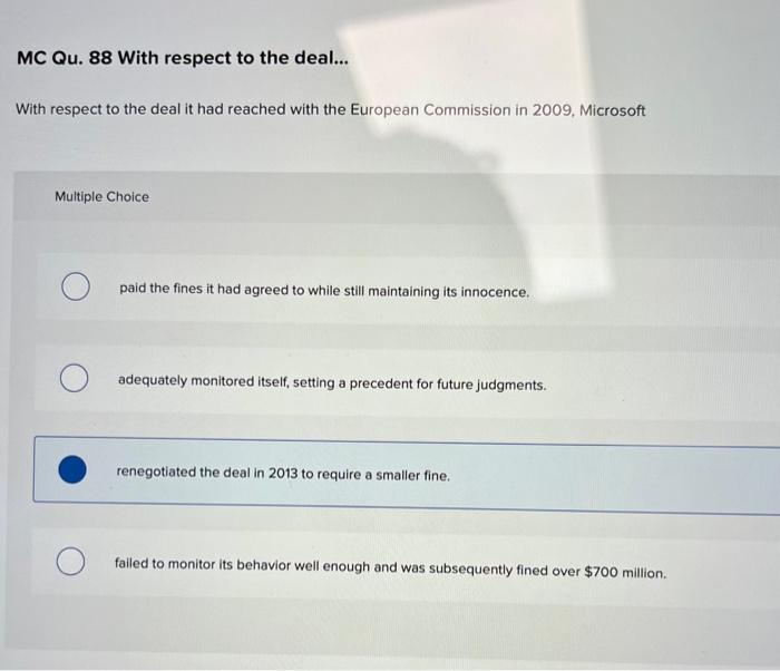 With respect to the deal it had reached with the | Chegg.com
