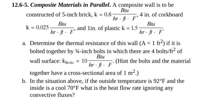 Solved = 12.6-5. Composite Materials in Parallel. A | Chegg.com