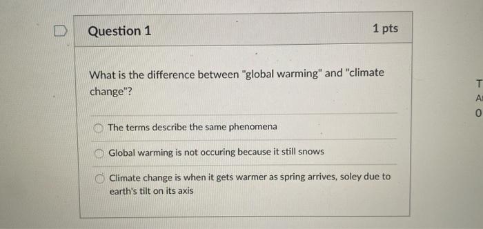 Solved Question 1 1 pts What is the difference between | Chegg.com