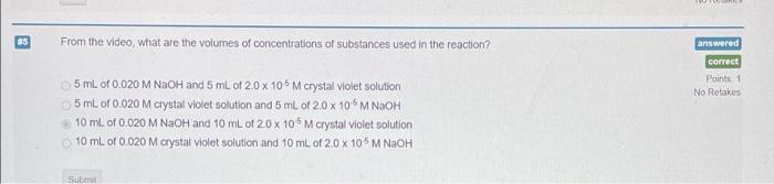 10 Calculate the initial concentration of crystal | Chegg.com